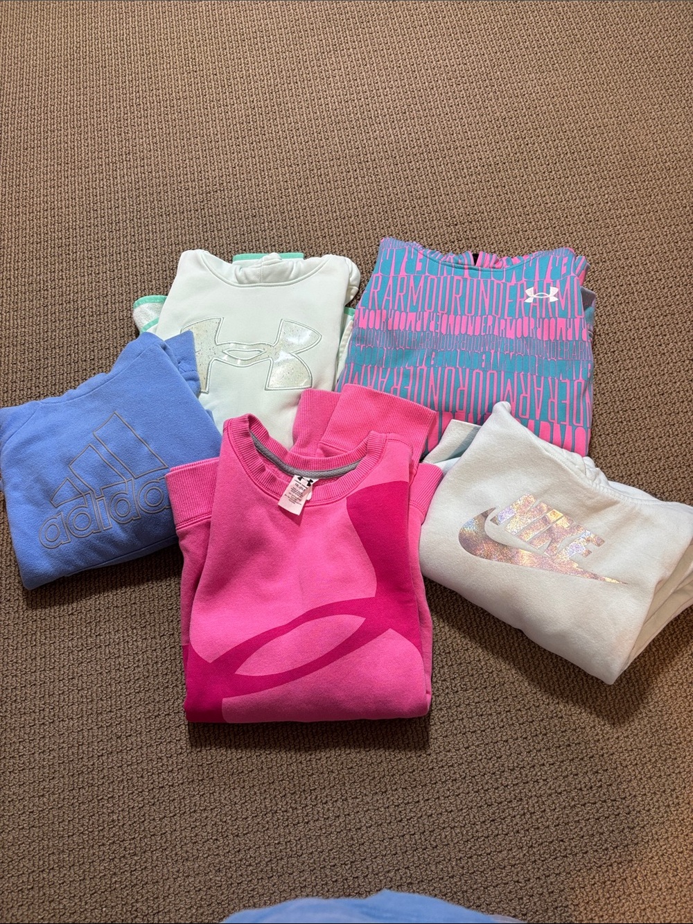 Nike Under Armour Adidas Girls Hoodie Sweatshirts M YXL YLG Athletic